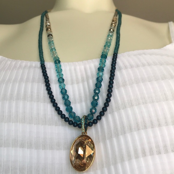 Swarovski Crystal , Long Necklace. - Picture 3 of 8